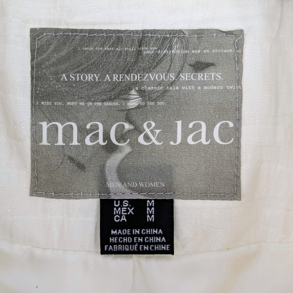 mac & jac Off-White Double-Breasted Trench Coat - Picture 6 of 8
